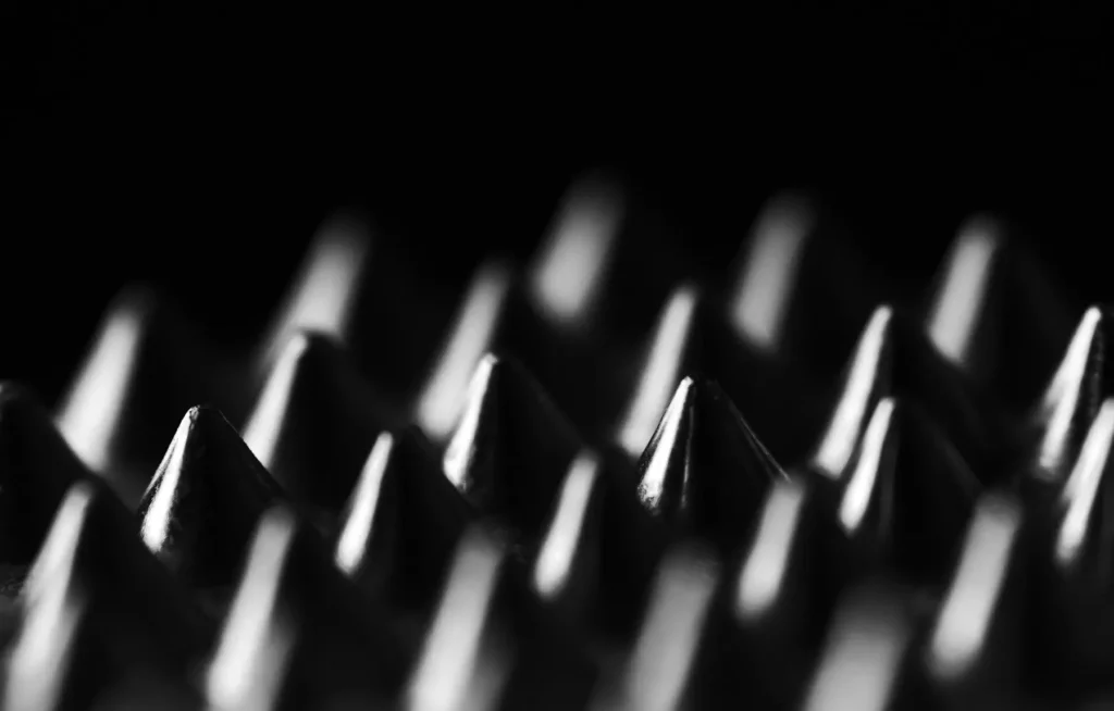 abstract background of the steel thorns in black 2026 01 09 00 59 15 utc